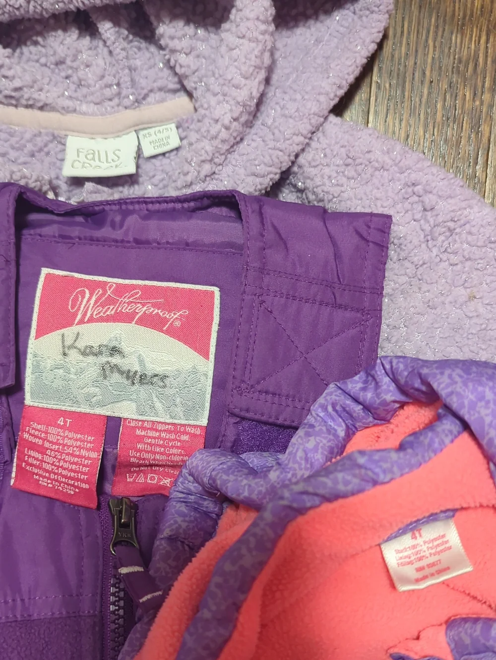Purple Girls Winter Bundle 4t Snow Gear Snow Bibs Winter Coat Sweater Hat
